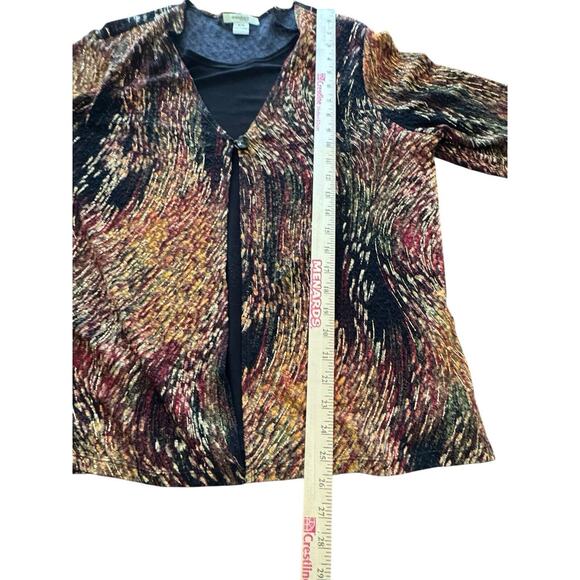 Dress Barn Layered Top Gold Black Metallic Long Sleeve Womens 14/16 Career Work - Picture 6 of 11